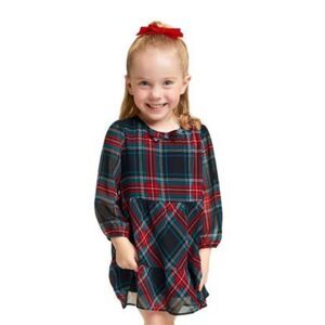 New! DRAPER JAMES Girls Plaid Dress Size 2T Daughter Dance Valentine’s Day NWT